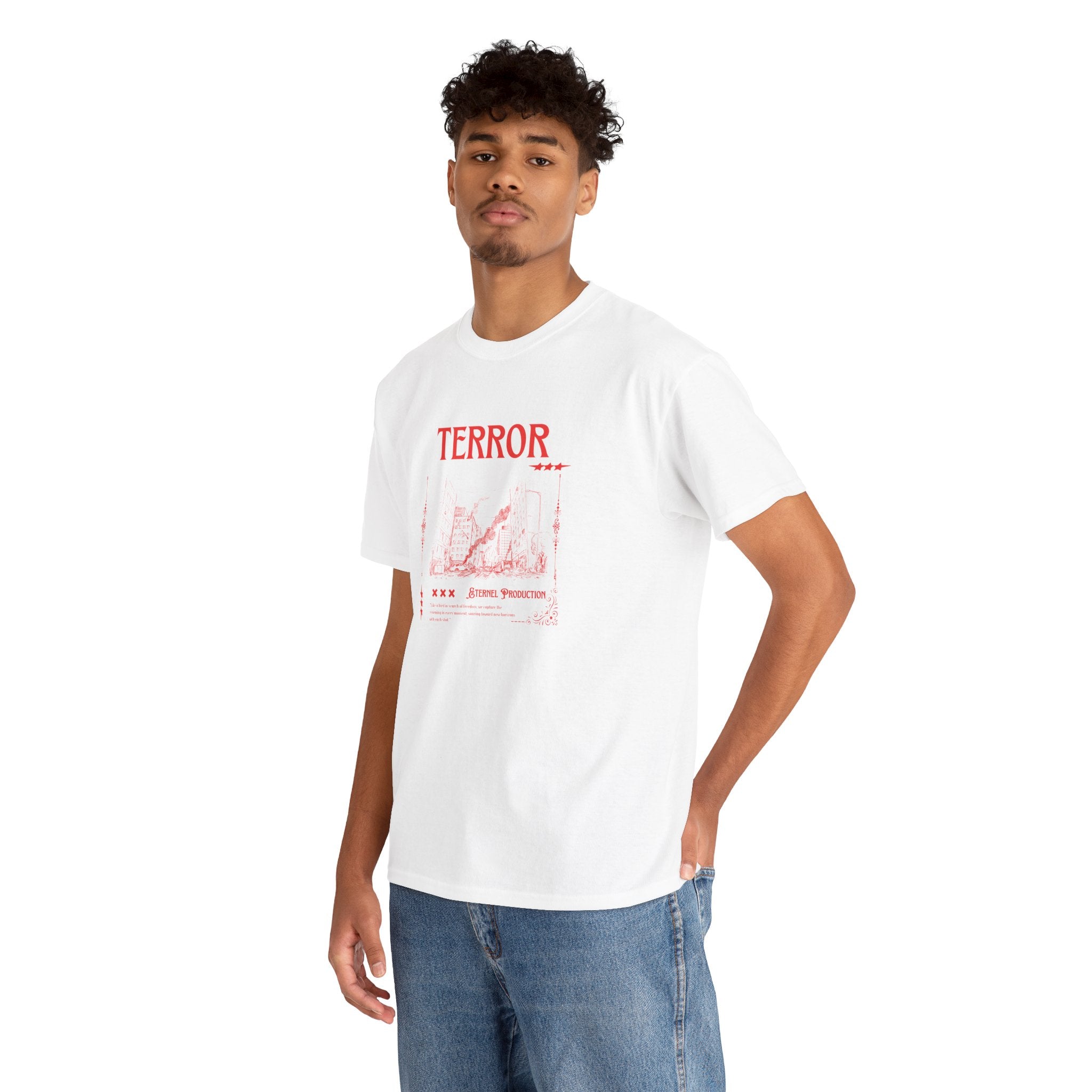 Terror Graphic Red Minimalist Horror Tee