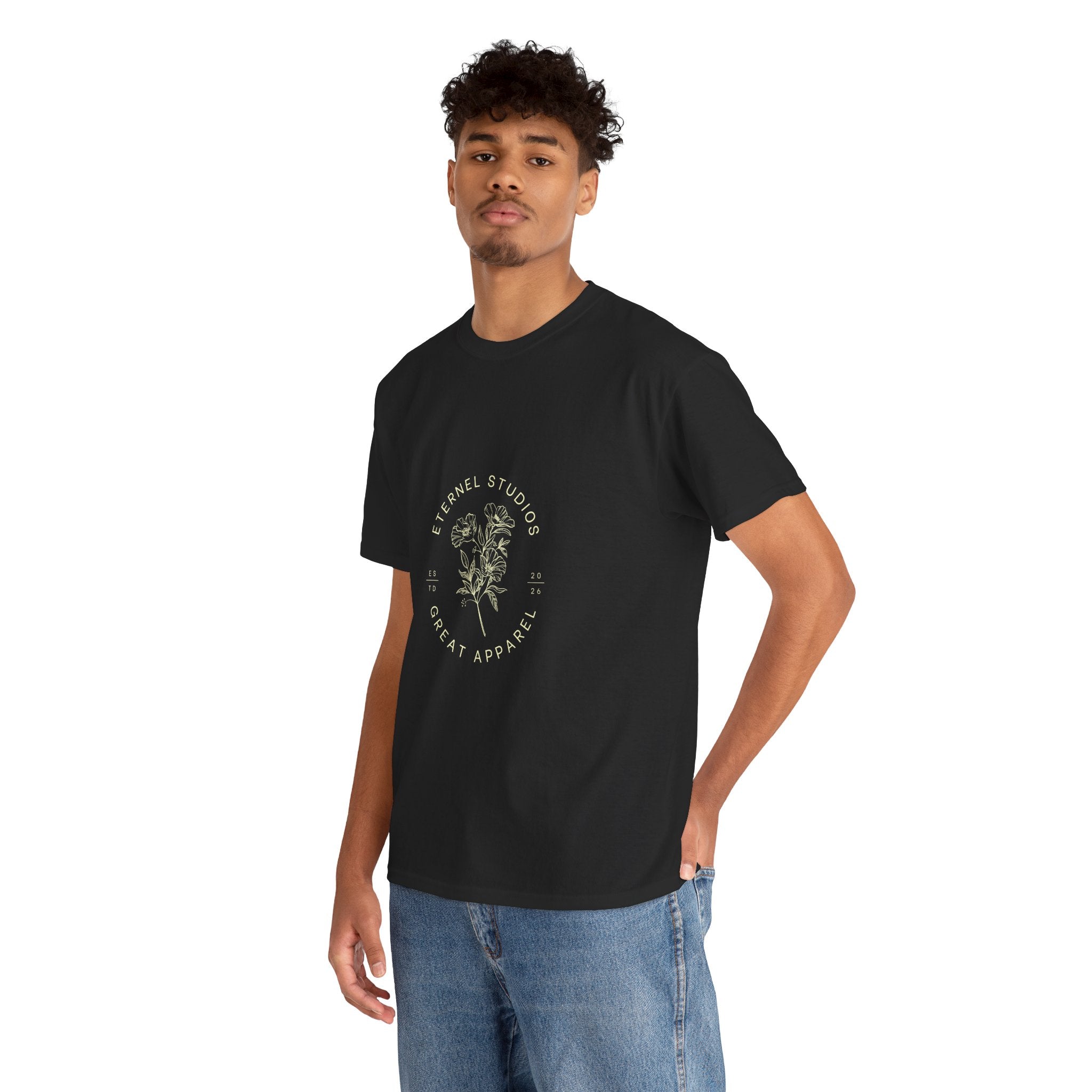 Floral Crest T-Shirt — "Eternel Studios Great Apparel" Botanical Tee