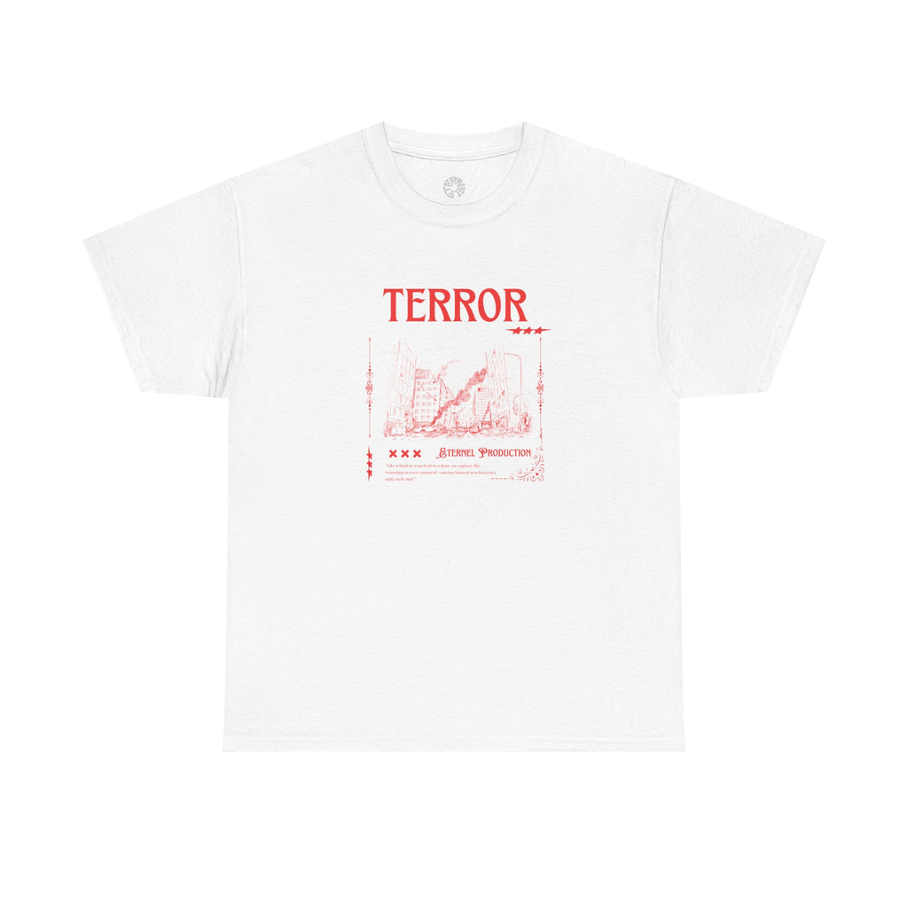 Terror Graphic Red Minimalist Horror Tee