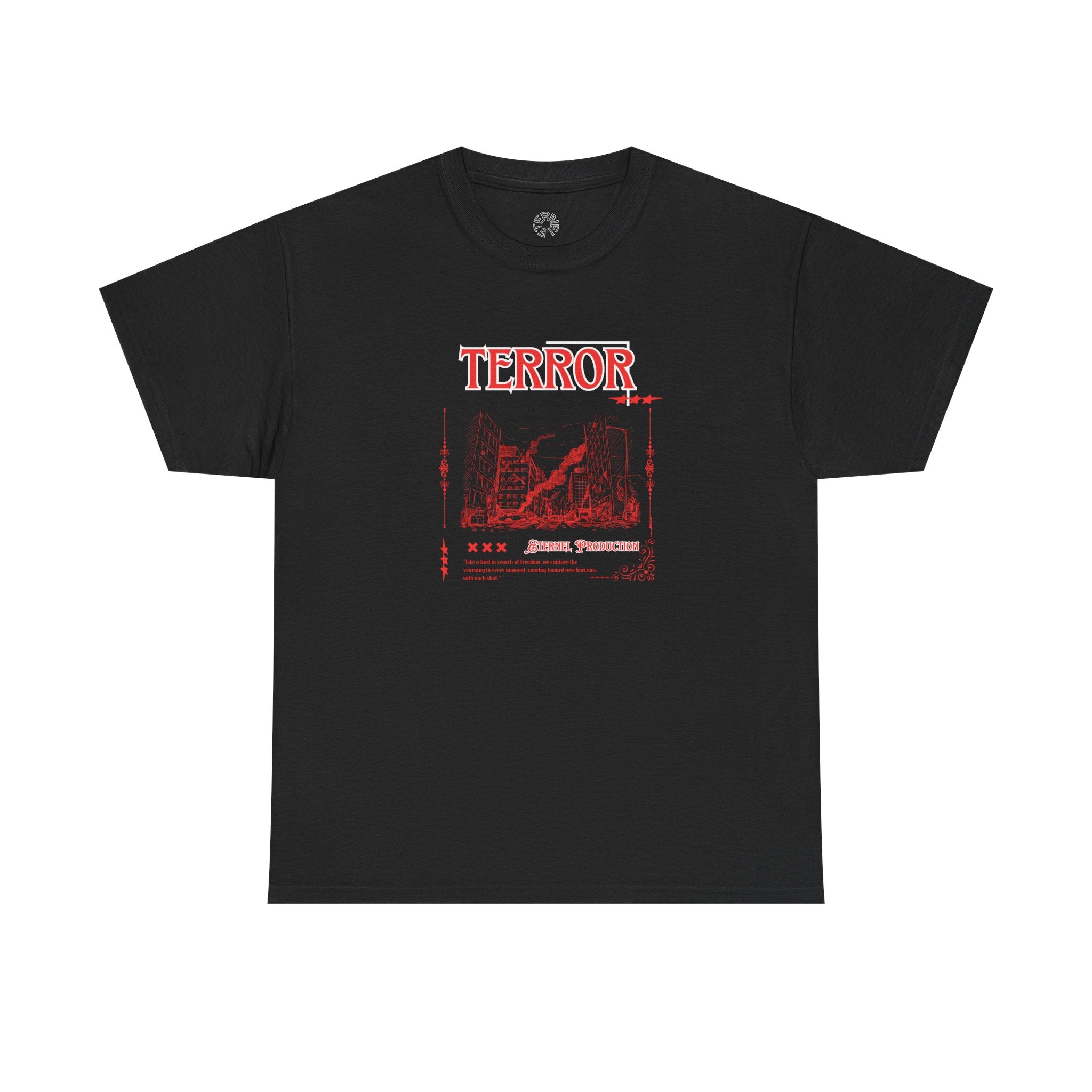 Terror Graphic Red Minimalist Horror Tee