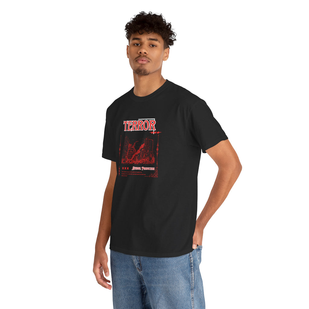 Terror Graphic Red Minimalist Horror Tee